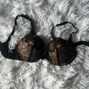 Black lace bra